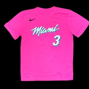 Miami Heat #3 Men's Nike Tee, Size Med (19" Chest, Athletic Fit)